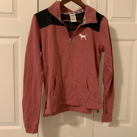 PINK Victoria's Secret Tops - VS Pink quarter zip pullover sweatshirt